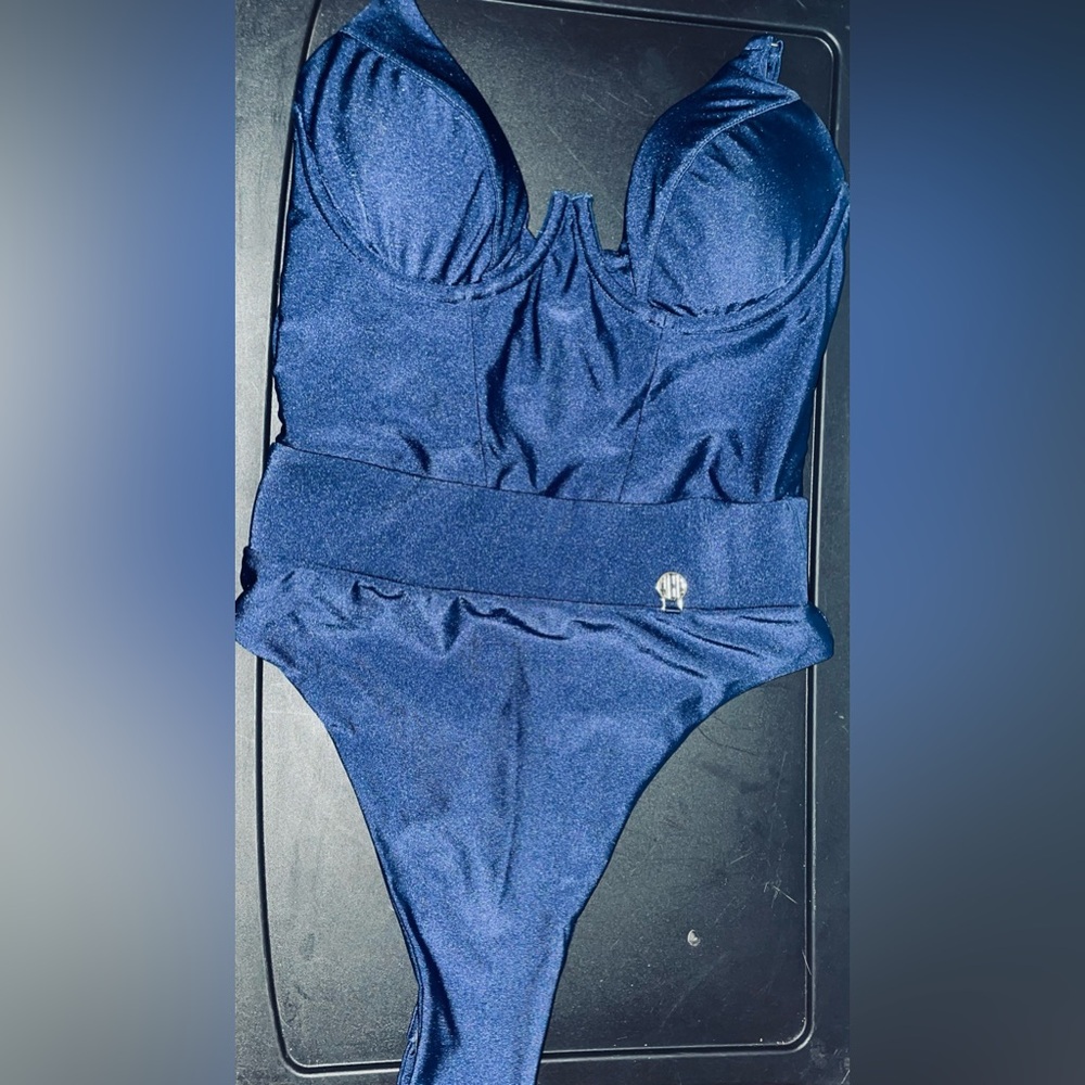 MBM SWIM Shimmer One-Piece Swimsuit MEDIUM